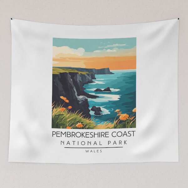 Item preview, A Vintage Travel Poster of Pembrokeshire Coast National Park - Wales  designed and sold by GoodOldVintage.