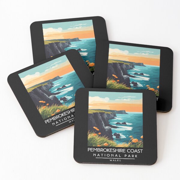 Item preview, A Vintage Travel Poster of Pembrokeshire Coast National Park - Wales  designed and sold by GoodOldVintage.