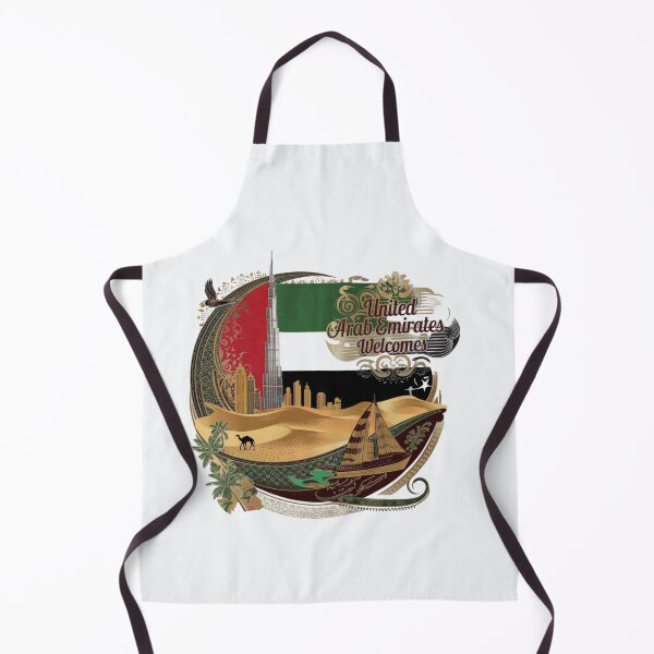 Item preview, United Emirates Welcomes Flag Map Dubai, Abu Dhabi designed and sold by AnimalsDH305.