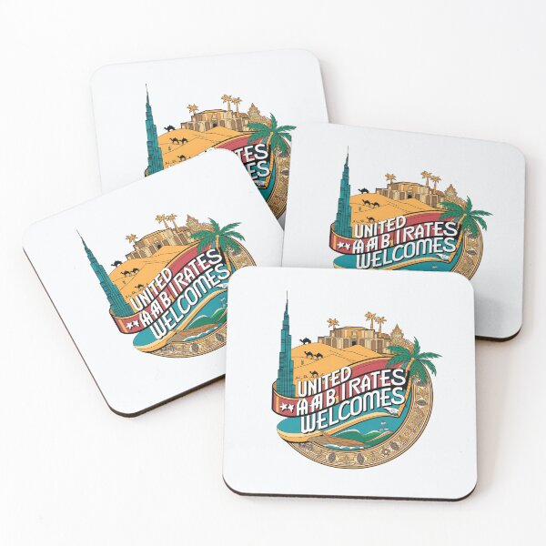 Item preview, United Emirates Welcomes Flag Map Dubai, Abu Dhabi designed and sold by AnimalsDH305.