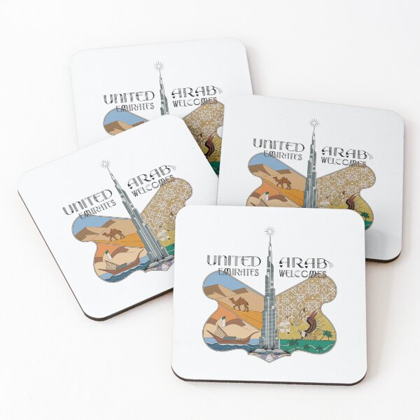 Item preview, United Emirates Welcomes Flag Map Dubai, Abu Dhabi designed and sold by AnimalsDH305.