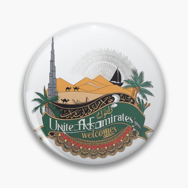 Item preview, United Emirates Welcomes Flag Map Dubai, Abu Dhabi designed and sold by AnimalsDH305.