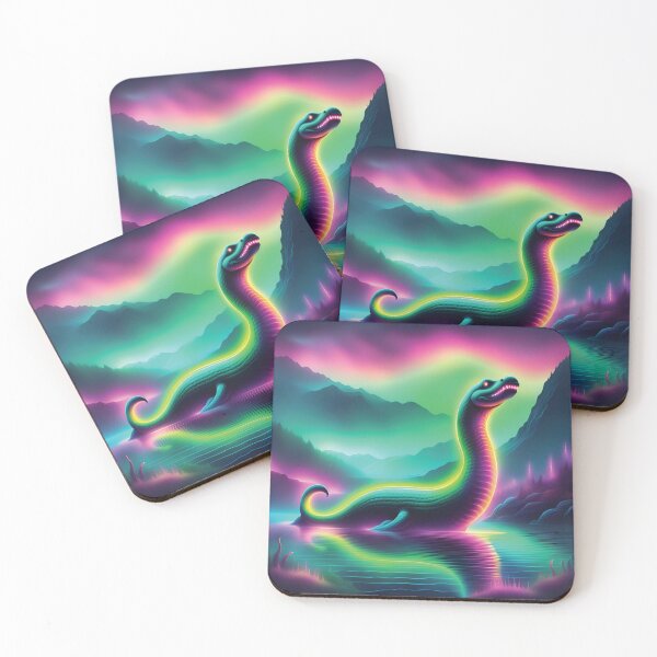 Item preview, Vibrant Neon Loch Ness Monster designed and sold by NeonDreamsBlkTs.