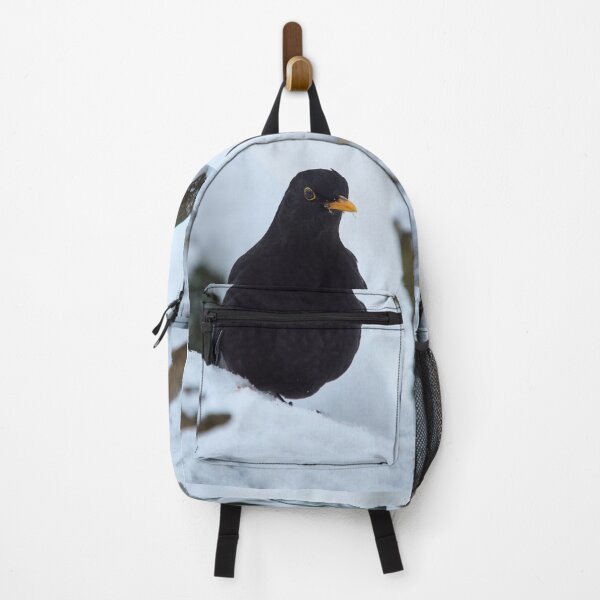 Item preview, Eurasian blackbird and snowy forest designed and sold by Jouko Lehto Photography.