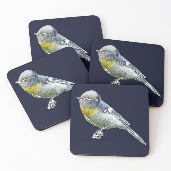 Item preview, Azure Tit Yellow Breasted White Alternate Design  designed and sold by designsasstultd.
