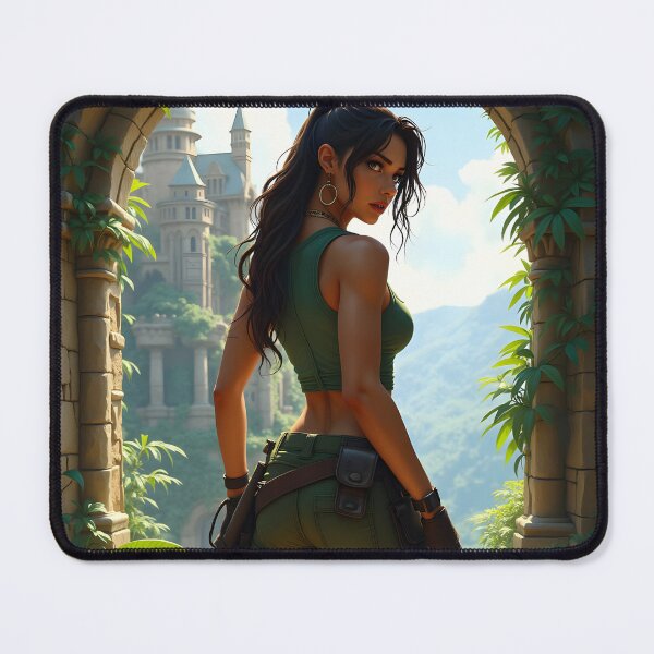 Item preview, Lara Croft near a castle. designed and sold by Kenosuke78.