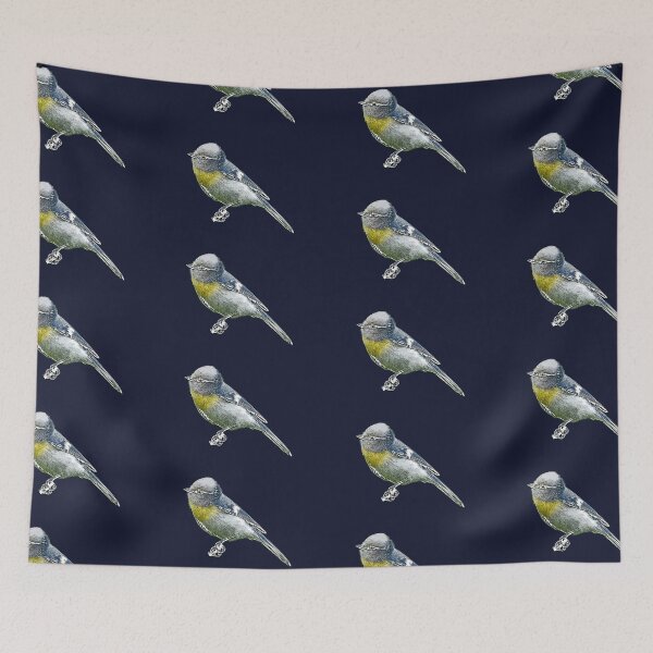Item preview, Azure Tit Yellow Breasted White Alternate Design  designed and sold by designsasstultd.