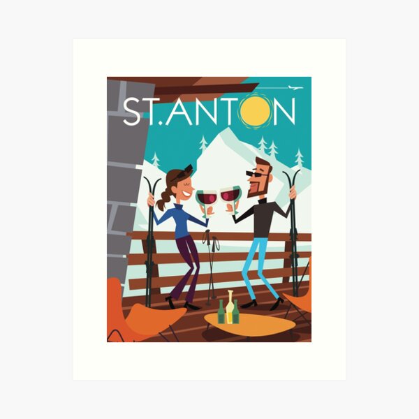 Item preview, St Anton RetroSki poster designed and sold by GAGodel.