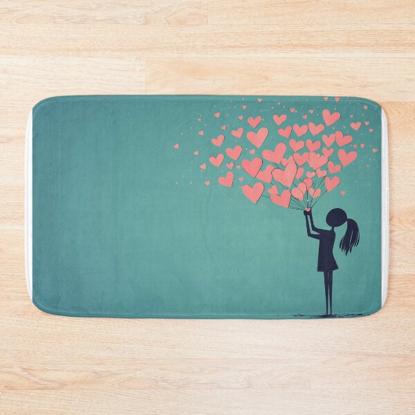 Item preview, Girl with heart balloons designed and sold by anytka.