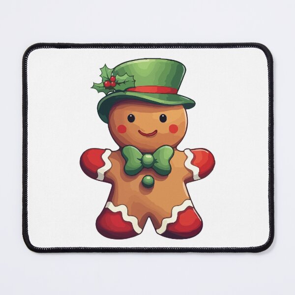 Item preview, Festive Gingerbread Man with Christmas Hat designed and sold by -DEEWOLF-.