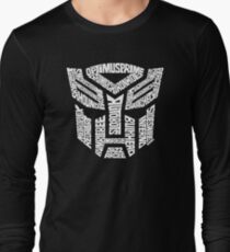 Transformer Autobots White Long Sleeve T-Shirt