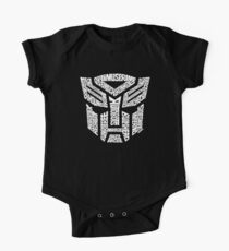 Transformer Autobots White One Piece - Short Sleeve