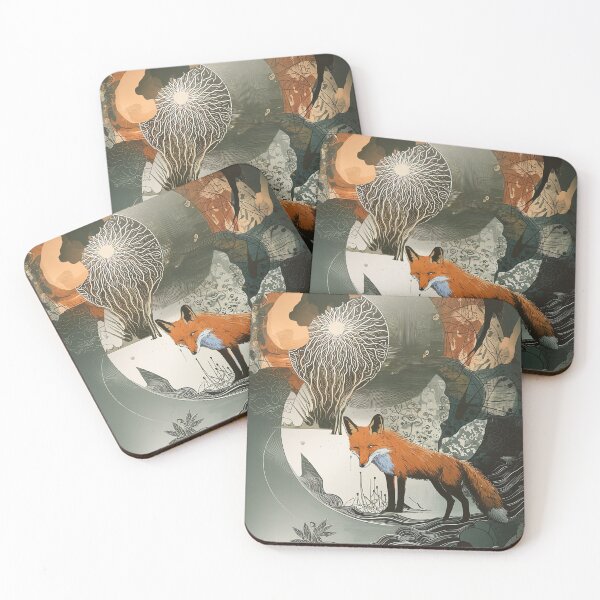 Item preview, Kawaii Fox Whimsical Wild Life Abstract Vintage Zentangle Art designed and sold by Witty Shirts.