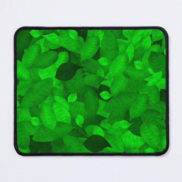 Item preview, Moody Tossed Privet Leaves Monochrome Green Halfdrop 00ff03 designed and sold by Art in My Loft.