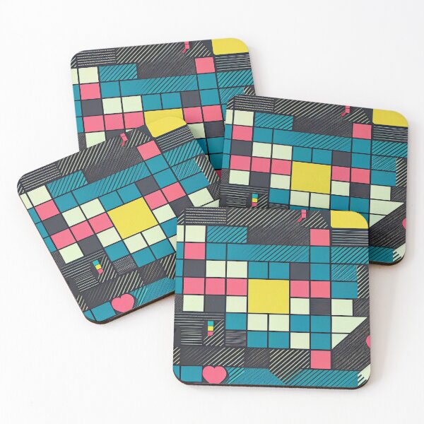 Item preview, Background in 80s, 90s style. Wallpaper or poster blank. Geometric pattern. Computer tiled designed and sold by anytka.