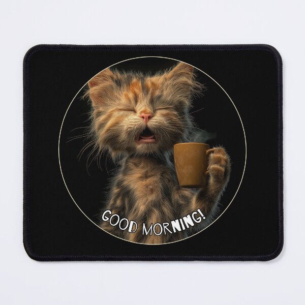 Item preview, Grumpy Kitten , Good Morning, 1st Coffee of the day. designed and sold by Shoot-The-Moon.