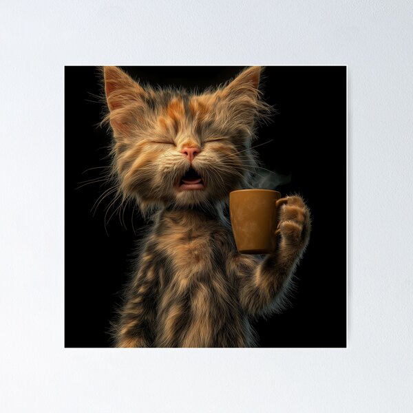 Item preview, Grumpy Kitten , Good Morning, 1st Coffee of the day. designed and sold by Shoot-The-Moon.