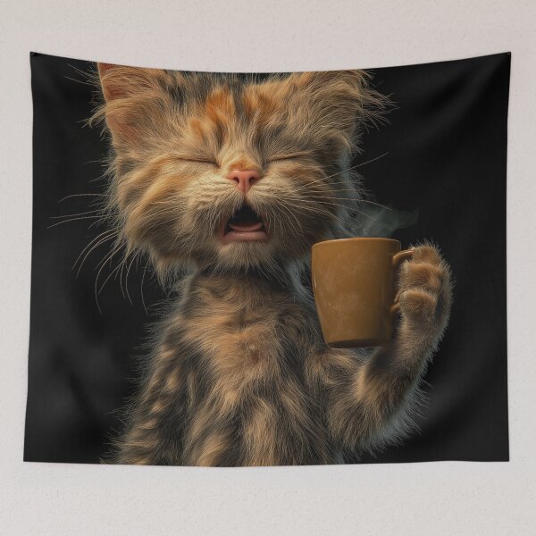 Item preview, Grumpy Kitten , Good Morning, 1st Coffee of the day. designed and sold by Shoot-The-Moon.
