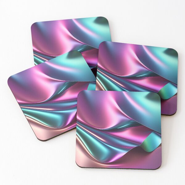 Item preview, Holographic neon curved wave in motion. Rainbow wallpaper background. Holographic gradient designed and sold by anytka.