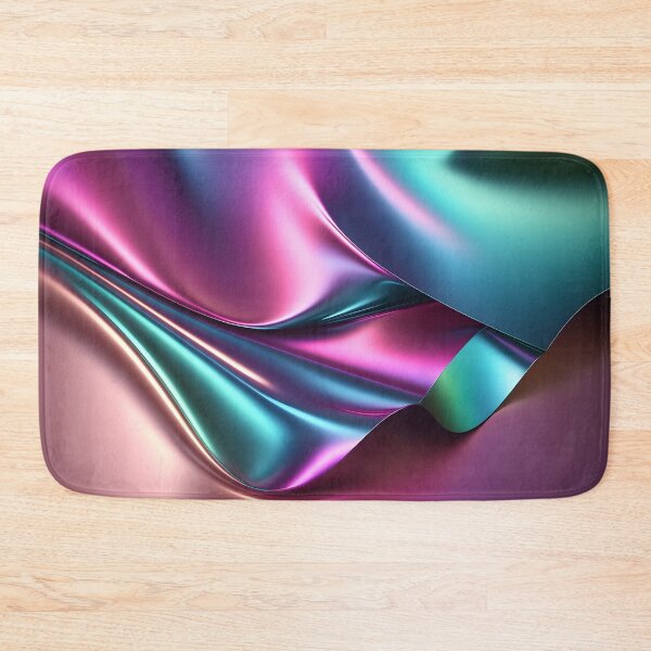 Item preview, Holographic neon curved wave in motion. Rainbow wallpaper background. Holographic gradient designed and sold by anytka.