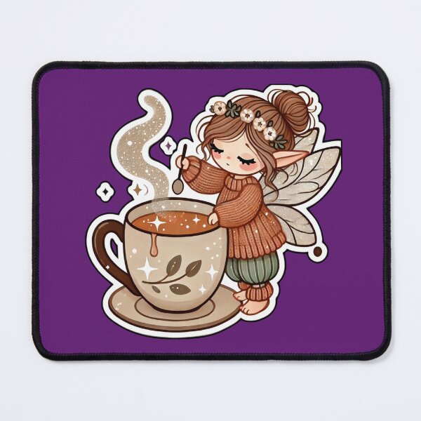 Item preview, Whimsical Tea Fairy Sticker | Magical Decal for Tea Lovers designed and sold by DEEPDesignsART.