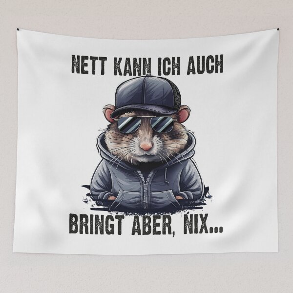Item preview, Nett Kann Ich Auch Bringt Aber , Nix  - Cooles Hamster - Lustiges Zitat  designed and sold by Smix Pixels.