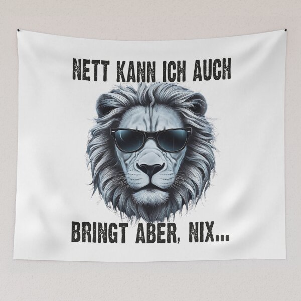 Item preview, Nett Kann Ich Auch Bringt Aber , Nix  - Cooles Löwe - Lustiges Zitat  designed and sold by Smix Pixels.