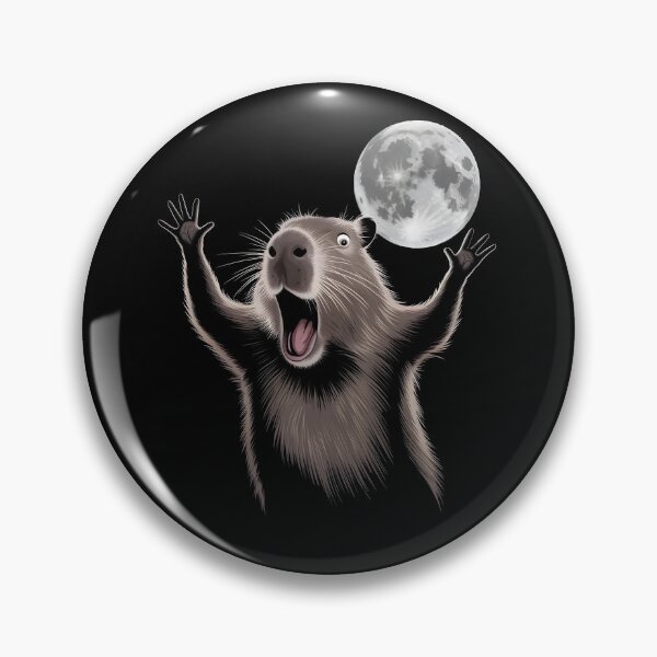 Item preview, Funny Capybara Moon Meme designed and sold by HeadTurningArt.