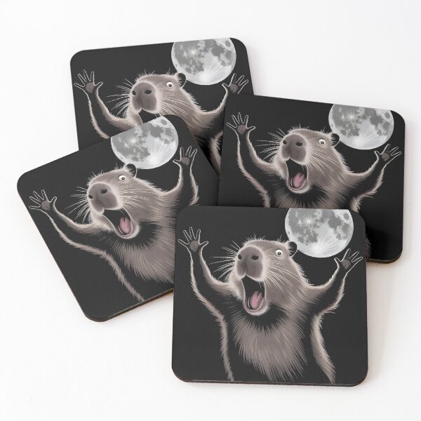 Item preview, Funny Capybara Moon Meme designed and sold by HeadTurningArt.