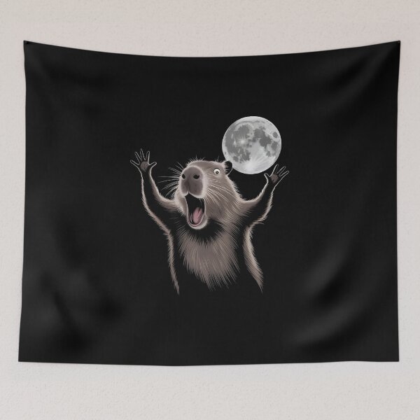 Item preview, Funny Capybara Moon Meme designed and sold by HeadTurningArt.