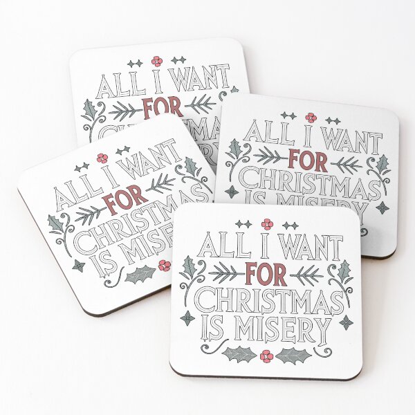 Item preview, All I Want for Christmas is Misery - Dark Humor Holiday Design designed and sold by TheArtOfRanda.