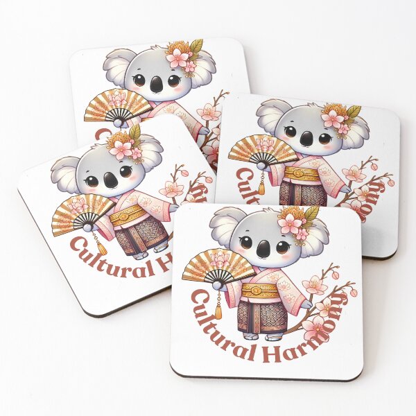 Item preview, Koala in Japanese Kimono with Fan designed and sold by Koalangel.