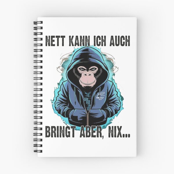 Item preview, Nett Kann Ich Auch Bringt Aber , Nix  - Cooles Affe - Lustiges Zitat  designed and sold by Smix Pixels.