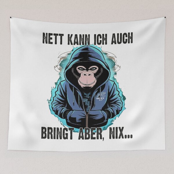 Item preview, Nett Kann Ich Auch Bringt Aber , Nix  - Cooles Affe - Lustiges Zitat  designed and sold by Smix Pixels.
