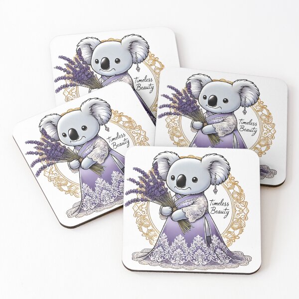 Item preview, Koala in Victorian Dress Holding Lavender designed and sold by Koalangel.