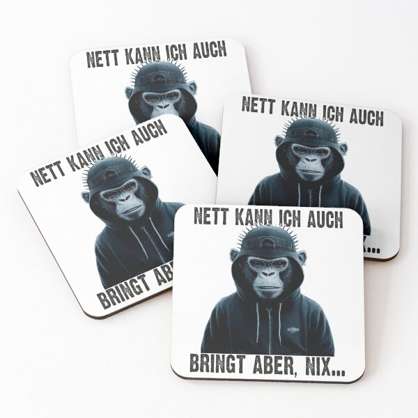 Item preview, Nett Kann Ich Auch Bringt Aber , Nix - Cooles Affe - Lustiges Zitat  designed and sold by Smix Pixels.