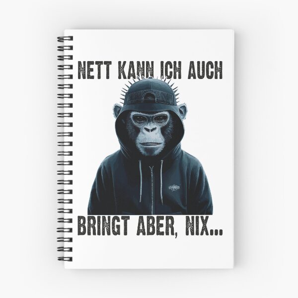 Item preview, Nett Kann Ich Auch Bringt Aber , Nix - Cooles Affe - Lustiges Zitat  designed and sold by Smix Pixels.