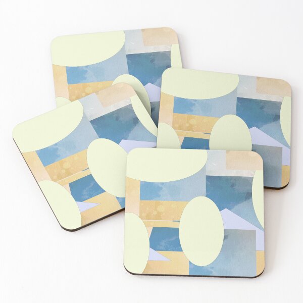 Item preview, Pastel Abstract Geometry Orange & Blue designed and sold by larar2.