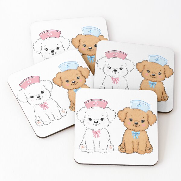 Item preview, Adorable Nurse Puppies - Cute Cartoon Illustration designed and sold by AnnaPu193.