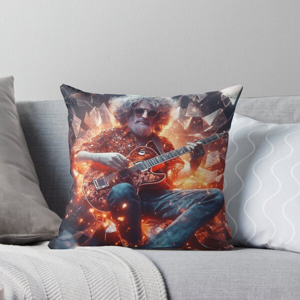 Item preview, jerry garcia Explosive Music Icon in Shattered Glass Design designed and sold by PixelMuse2024.