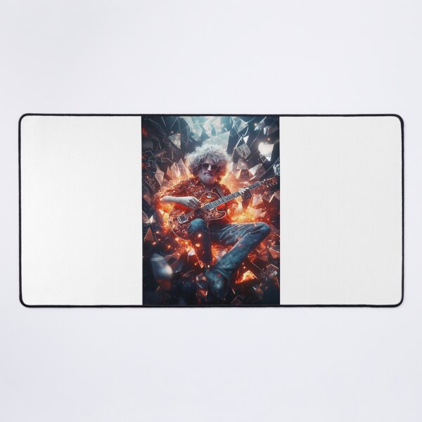 Item preview, jerry garcia Explosive Music Icon in Shattered Glass Design designed and sold by PixelMuse2024.