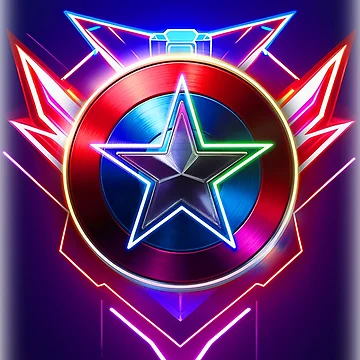 Artwork thumbnail, Futuristic Neon Shield Design by Ritik11