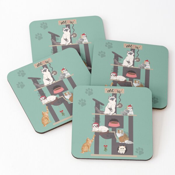 Item preview, "Cat Tree with Multiple Cats" designed and sold by Graphollio-shop.