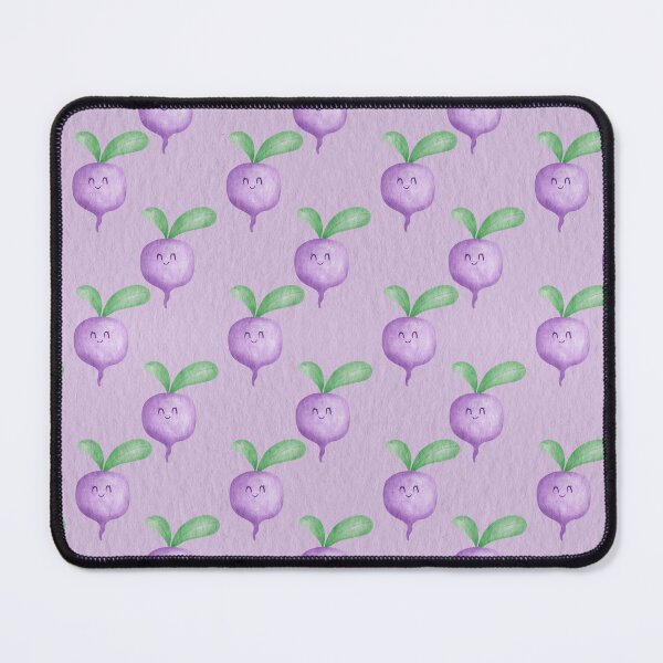 Item preview, Smiling Radishes and Turnips - Pastel Purple Cuteness designed and sold by ThawanTarnnoy.