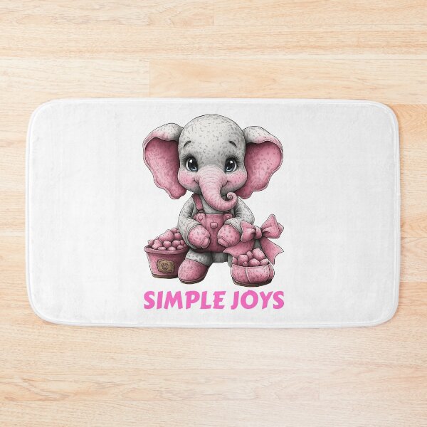 Item preview, Simple Joys of a Pink Elephant designed and sold by BukkyStory.