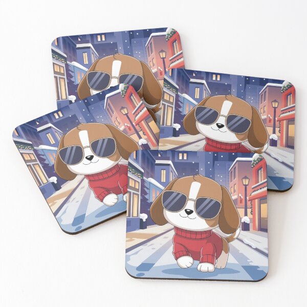 Item preview, Snowy Streets Beagle designed and sold by NeatThingLover.