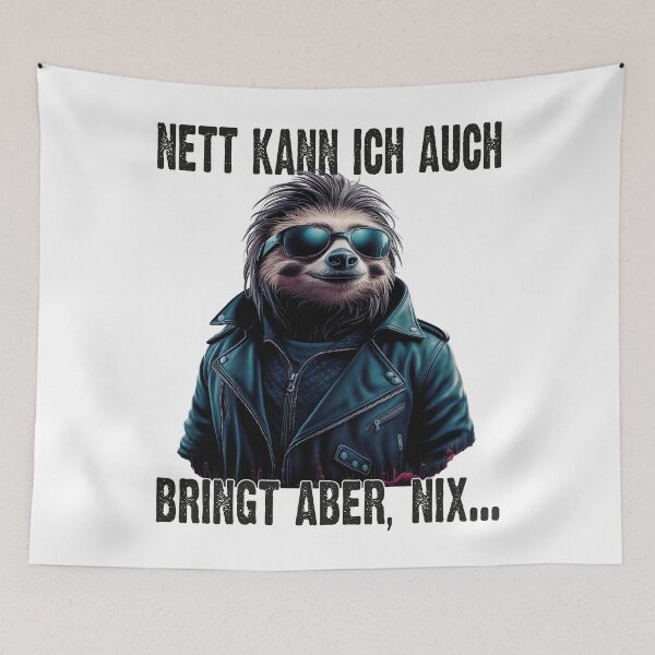 Item preview, Nett Kann Ich Auch Bringt Aber , Nix - Cooles Faultier - Lustiges Zitat  designed and sold by Smix Pixels.