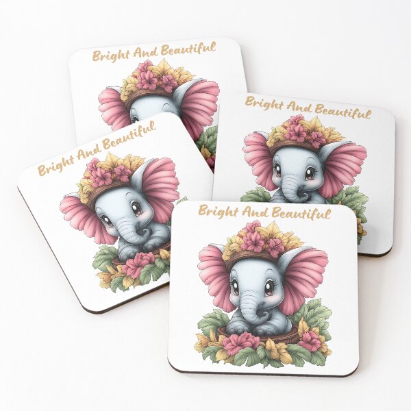 Item preview, Bright and Beautiful Floral Elephant designed and sold by BukkyStory.