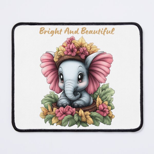 Item preview, Bright and Beautiful Floral Elephant designed and sold by BukkyStory.