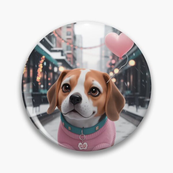 Item preview, Snowy City Beagle Adventure designed and sold by NeatThingLover.